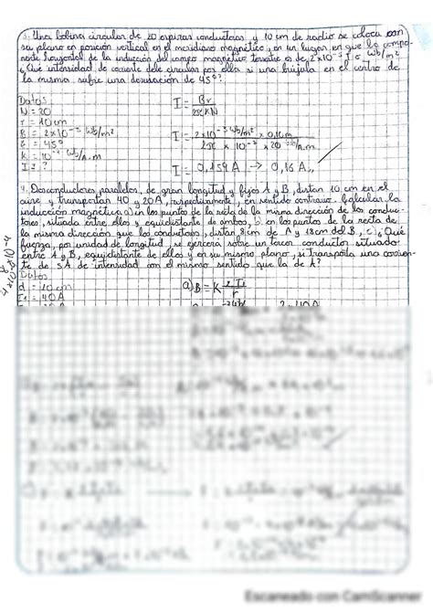 SOLUTION Ejercicios De Campo Magn Tico De La Corriente El Ctrica