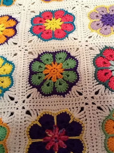 8 Petal African Flower Afghan Free Crochet Pattern Video Crochet