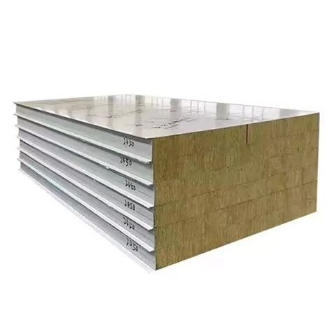 Heat Insulation High Density Rockwool Glasswool Sandwich Panel For Roof