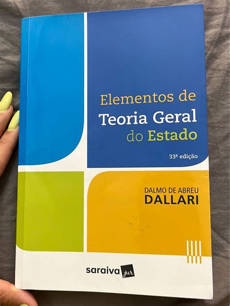 Livro Teoria Geral Do Estado - Elementos de Teoria Geral do Estado | Livro Saraiva Usado 80164195 | enjoei