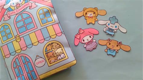 Cinnamoroll Cute Squishy Book Rumah Kertas Buku Mewarnai Boneka Kertas