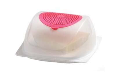 «Умная Сырница» малая розовая Tupperware с системой контроля конденсата ...