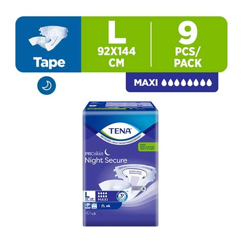 Tena Proskin Night Secure Adult Diapers L Lazada Singapore