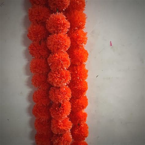 Buy Plastic Mala Ganda Ladi Marigold Flower Artificial Flower Colour