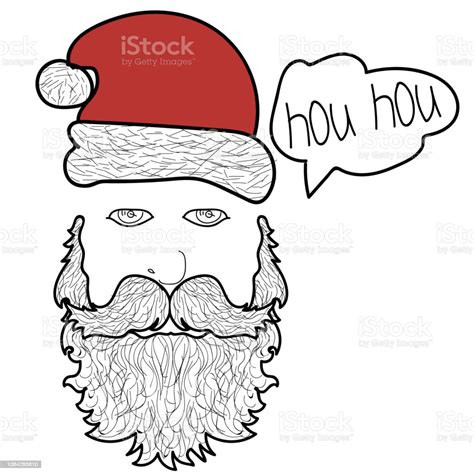 Freaky Santa Claus Funny New Years Print With Jokes Stock Illustration