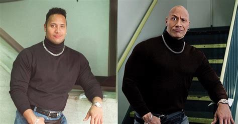 Amazing Then and Now Fanny Pack Photo of Dwayne "The Rock" Johnson ...