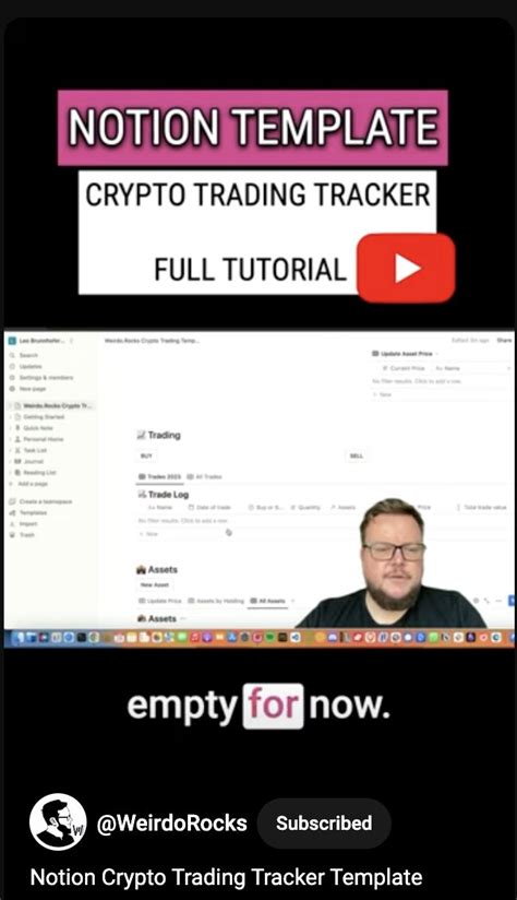 Notion Crypto Trading Tracker Template Notions Templates Trading