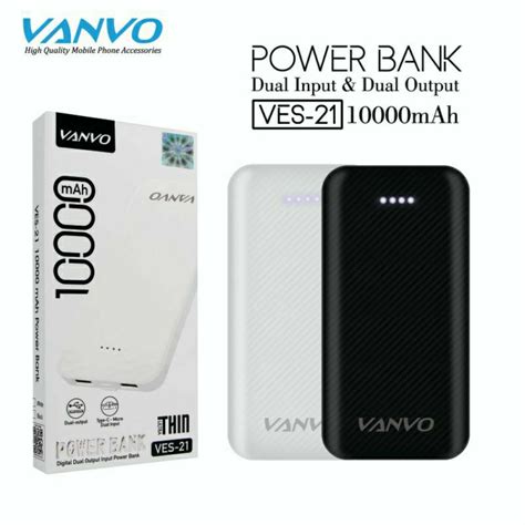 Jual PowerBank Original VANVO Super Slim VES 21 10000Mah Dual Output