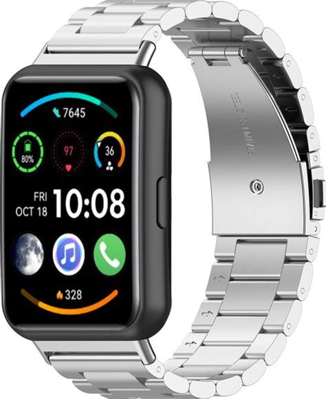 Stalen Smartwatch Bandje Geschikt Voor Huawei Watch Fit Stalen Band