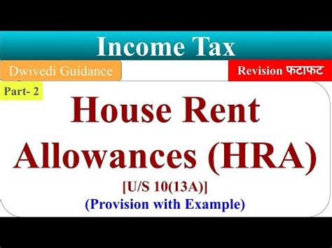 Hra House Rent Allowance Exempted Income House Rent Allowance