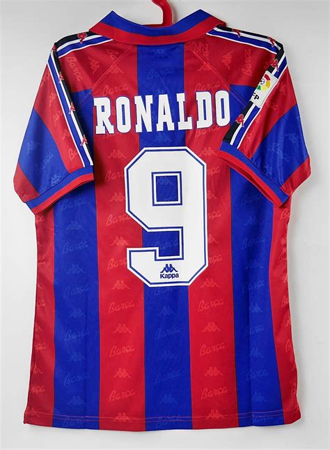 Barcelona Retro Shirt Ronaldo Jersey Classic Etsy