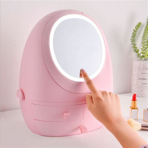 Buy 360 Rotating Led Mirror Makeup Organizer Best Price In Pakistan