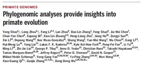 昆明动物所在灵长类进化遗传领域取得重大突破 中国科学院昆明动物研究所