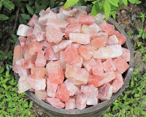 Strawberry Calcite Rough Natural Premium Grade Stones Choose Ounces Or