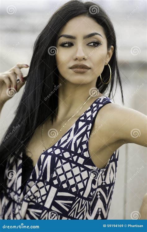 Beautiful Exotic Young Woman Stock Image Image Of Attractive