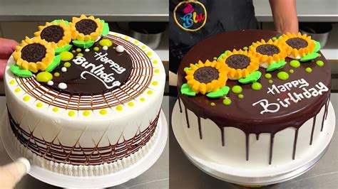 Como Decorar Pasteles Con Chocolate Y Girasoles Hechos Con Oreo Y Crema