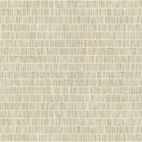 Warner Luz Taupe Faux Grass Cloth Wallpaper