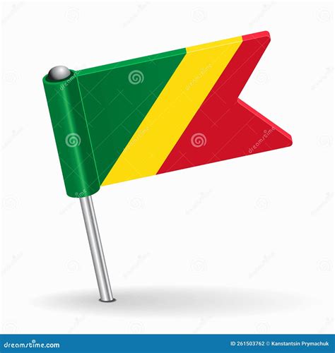 Congolese Flag Map Pointer Layout. Vector Illustration. Stock Vector - Illustration of streamer ...