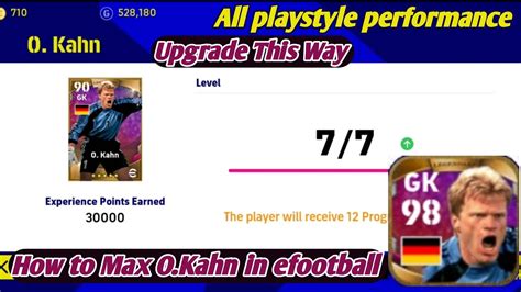 Max Rating Of O Kahn Iconic Moment In Efootball 2024 How To Train Kahn Iconic Card In Efootball