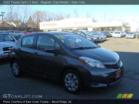 Magnetic Gray Metallic 2012 Toyota Yaris L 5 Door Dark Gray