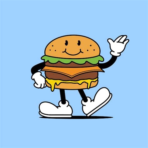 Premium Vector Cute Burger Mascot Vector