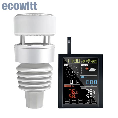 Ecowitt Wn Wi Fi Wetters Tation Enth Lt Wn C Lcd Display