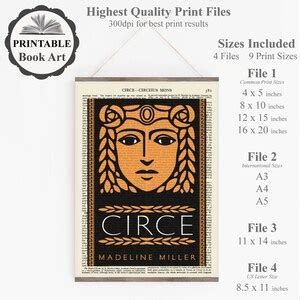 Printable 'circe' Book Cover Art Print, Greek Mythology, Historical Fiction Bookish Gifts ...