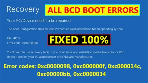 How To Fix Error Code Xc In Windows Boot Configuration