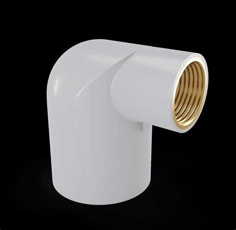 Finolex PVC 90 Degree Brass Insert Reducing Elbow For Plumbing Pipe At