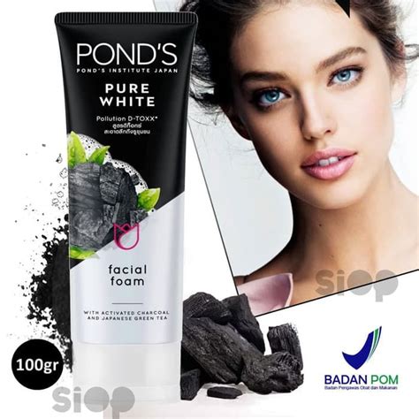 Ponds Pure White Facial Foam 100g Sanum Cuci Muka Pembersih Wajah Charcoal Anti Bakteri