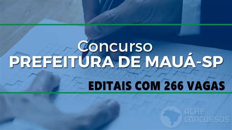 Prefeitura De Mau Sp Abre Concursos Vagas