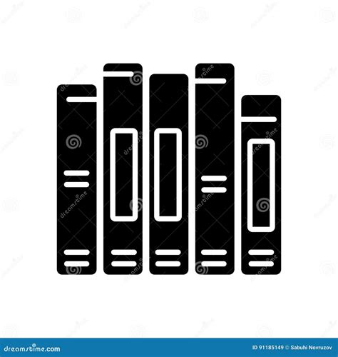 Book Spine Vector Icon. Solid Design Stock Vector - Illustration of ...