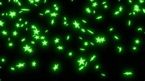 Animated falling neon green stars 2 | Stock Video | Pond5