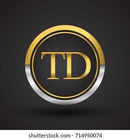 Td Letter Logo Circle Gold Silver Stock Vector Royalty Free 714950074