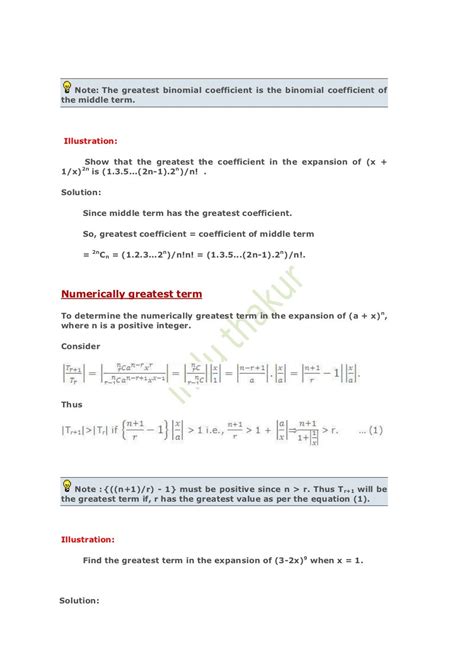 Binomial Theorem For Any Index