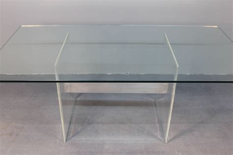 Lucite Base Glass Top Dining Table Or Desk At 1stdibs Lucite Base Dining Table