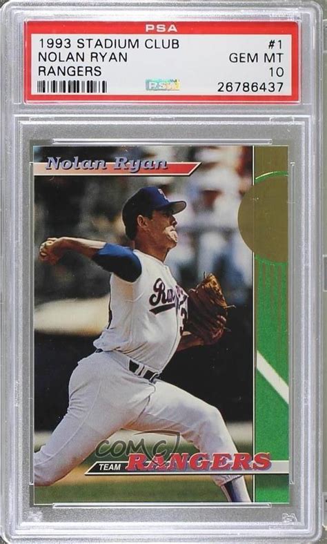 1993 Topps Stadium Club Teams Texas Rangers 1 Nolan Ryan Psa 10