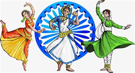 Indian Dance Vector Beautiful People PNG And Vector Independence Day