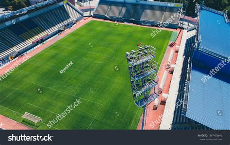 Aerial View Empty Football Field Arena Stock Photo 1867453609 ...