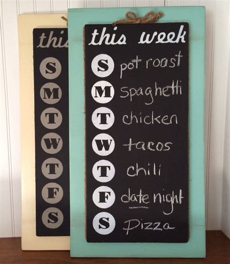 Weekly Menu Chalkboard