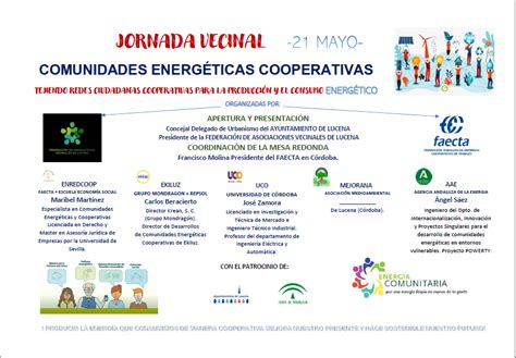 Jornada Vecinal Comunidades Energéticas Cooperativas Agencia