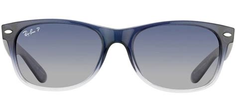 Ray Ban Rb2132 New Wayfarer 82278 Blue Gradient Polarized Sunglasses