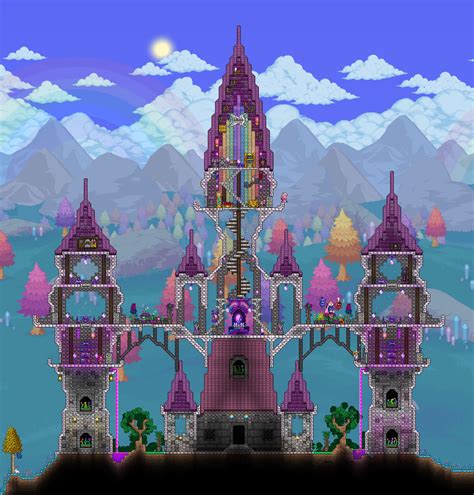 Hallow NPC build I made in an expert world (: : r/Terraria