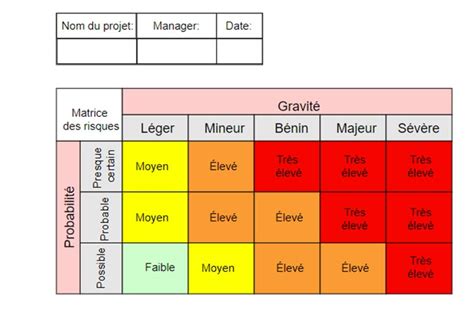 Matrice Des Risques Définition Avantages Et Exemples Gratuits