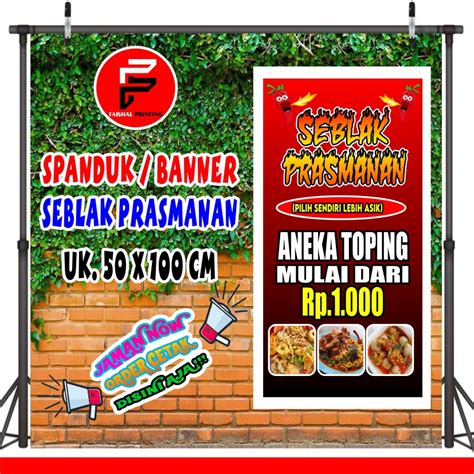 Jual Banner Seblak Prasmanan Spanduk Seblak Banner Kustom Ukuran 50