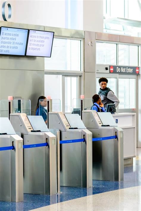 Passengers Queued In Line For Boarding At Departure Gate Editorial Photography Image Of