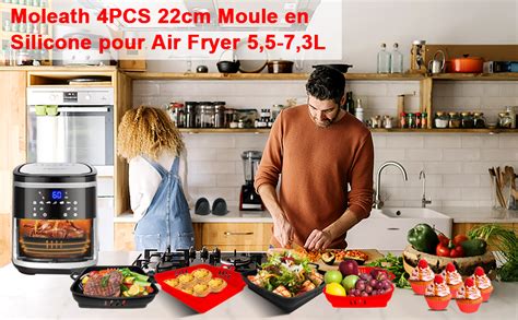 Cm Air Fryer Accessoires Pcs Moule Silicone Air Fryer Xxl Pour