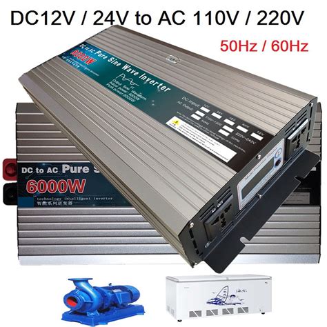 Pure Sine Wave Inverter 12v24v48v60v To 110 220 6000w 8000w Voltage