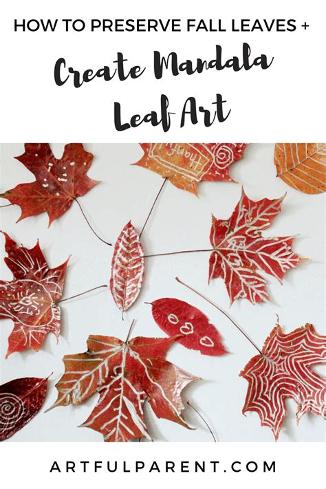 How to Preserve Fall Leaves and Create Mandala Leaf Art - The Artful Parent