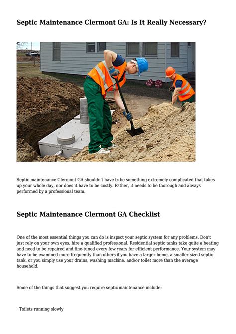 Septic Maintenance Clermont Ga Is It Really Necessary By Septic Tank Pros Flowery Branch